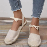 Moodne Mood Kingad Naistele Kontsaga K&ouml;is Naiste Lamedad Paeladega Espadrillid Suvised Sandaalid Naiste Rihmadega Kinga 2024 T&ecirc;nis Chaussure 36 aprikoosi