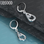 925 Sterling H&otilde;be AAA Tsirkoon Veepiisad/vihmapiisad Augustatavad K&otilde;rvar&otilde;ngad Mood Pulmaehted 0.90*1.70cm
