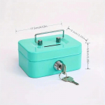 Metallist sularahakast miniseif lukukast Rahapank Metallist m&uuml;ndipanga turvakast Tugev kaasaskantav sularaha lastele m&uuml;ntide kogumiseks must