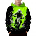 Laste dressipluus poiste mood motokrossi v&otilde;idus&otilde;it 3D prinditud vabaaja kapuuts, pikkade varrukatega pol&uuml;estrist sporditopsid Pullover, lasteriided 160CM