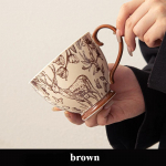 1 tk 400 ml paari veetass Creative keraamiline kruus kontori p&auml;rastl&otilde;unatee Latte kohvitass Kodu hommikus&ouml;&ouml;k Kaerapiimakruus Joogikingitused 400ml tumepruun v&auml;rv