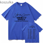 Sabrina Carpenter L&uuml;hike ja Magus T-s&auml;rk Albumi Tuuri Meeskonna Pullover Palun Palun Palun L&uuml;hikeste Varrukatega T-s&auml;rk Unisex Naiste Mood T&auml;navar&otilde;ivad S