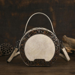 Johnature &Uuml;mmargune Retro Naiste Nahast K&auml;ekott K&auml;sitsi Reljeefne Mitmek&uuml;lgne &Otilde;la-Crossbody Kotid beež