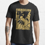 Suvised Meeste Mood vabaaja s&auml;rgid L&uuml;hikeste varrukatega Neoon Genesis Evangelion Mustad Tees Suured T-s&auml;rgid S sinine