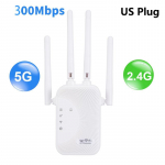 1200Mbps WiFi kordaja Kaheribaline juhtmevaba v&otilde;imendi 2,4G 5GHz v&otilde;rgu pikamaa signaaliv&otilde;imendi kodukontori WiFi-reiiteri jaoks US Plug-300mbps