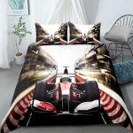 Vormel &Uuml;ks Sportauto Voodipesukomplekt King Queen Double Full Twin Single Suurus Mega Voodipesu Komplekt 140x200cm 3pcs