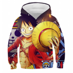One Piece Hoodie Laste kapuutsiga dressipluus Anime Luffy Hoodie Laste riided Poisid T&uuml;drukud Pikkade varrukatega S&uuml;gisene soe Pullover vabaaja topid 2XL