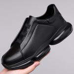 Meeste Hingavad Vabaaja Nahast Jooksujalatsid - Trendikad, Mitmek&uuml;lgsed ja K&otilde;rgust Lisavad Paksu Tallaga. Size 43, Model 1158 must