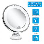 Paindlik 10x suurendusega meigipeegel valgustusega Puuteekraaniga Valgustus Riietumine Meik Lamp Alumine iminapp Kaasaskantav disain LED 1 pcs