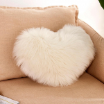 -shaped like Plush Throw Pillow Case Cushion Cover,1 Available White