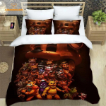 F-Five-Nights At Freddy's FNAF voodipesukomplekt King Twin Double Boys voodipesu Mirkofiibrist v&otilde;i pol&uuml;estrist tekikott AU Single(140x210cm)