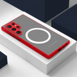 Samsung Galaxy S25 S24 S20 FE S22 S21 S23 Ultra Plus S23FE luksuslik magnetiline &uuml;mmargune &uuml;mbris A34 A54 A24 A25 p&otilde;rutuskindel l&auml;bipaistev matt kate Samsung S25 Ultra