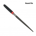 Plaat jne. Karastatud terasest viilile 118 mm k&auml;sit&ouml;&ouml;lame kiviklaasile Round File