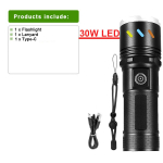 1000000 luumenit &Uuml;liere taskulamp Suure v&otilde;imsusega LED-taskulambid Laetav lamp COB-valgusti V&auml;li Matkalantern Kaasaskantav taskulamp