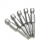 5 tk / komplekt magnetilise kolmnurkpeaga kruvikeeraja otsikud S2 terasest 1/4 kuuskant 50 mm