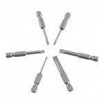 6 tk 50 mm 2,06,0 mm 0,25 kuuskant S2 sulamist lameda peaga magnetotsaga piludega kruvikeeraja otsikud