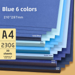 Yuanhao Lasteaed K&auml;sitsi valmistatud v&auml;rviline kartong &ndash; Valge, Must, Roheline, Sinine, Roosa, 230g A4