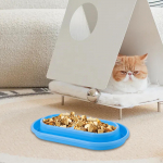 Cat Bowls for Food and Water Pet Double Bowl Indoor Cats ,Easy to Clean Nonslip Outside Puppy S sinine