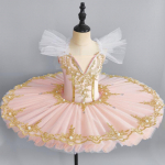 Professionaalne balleti Tutu lapse laste t&uuml;drukute balletikost&uuml;&uuml;m baleriinaballeti kleit t&uuml;drukute etenduskost&uuml;&uuml;m 120cm oranž