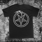 230 Gsm 100% puuvillane madu pentagramm T-s&auml;rk punk okultne gooti kuri saatan kitse pea baphomet saatanlik kits kolju voodoo metall kurat n&otilde;idus wicc XXS must
