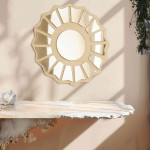 Seinale paigaldatav peegel aktsent dekoratiivne boheemlaslik stiil kunst k&auml;sit&ouml;&ouml; dekoor r&otilde;dule magamistuppa