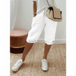 Naiste puuvillased ja linasest taskust elastsed vabaaja p&uuml;ksid Naiste p&uuml;ksid viie punktiga p&uuml;ksid 3XL