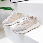 GAT Naiste platvormtennised Nahast ja riidest paneelidega Kingad K&otilde;rgust suurendavad Vabaajajalatsid Libisemisvastased Kulumiskindlad Spordijooksukingad EUR 36 beež