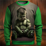 Meeste kapuutsiga dressipluus 3D graafikaprintidega vabaaja kapuuts Kevadriided Harajuku &uuml;lisuur pullover S
