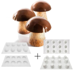 6/8 &otilde;&otilde;nsusega seenekujuline silikoonvorm poolringikujuline koogivorm koonus mousse magustoidu kaunistust&ouml;&ouml;riistad k&ouml;&ouml;gitarvikud beige