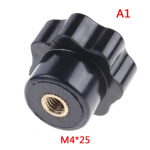 Plastist M4/M5/M6/M8 emakeermega Seitsme t&auml;rni kujuline peaga kinnitusmutrite nupp A2