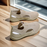 Naiste Elegantsed Vabaaja Spordijalatsid - Madala L&otilde;ikega, Lihtsa Ninaosaga, Kangast Pealsisega Vabaaja Spordijalatsid | Moodsad Spordijalatsid | Kangast Pealsisega Spordijalatsid 41 beež