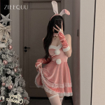 Cosplay seksikas j&auml;nkut&uuml;druku kleit, naiste &uuml;likond L roosa