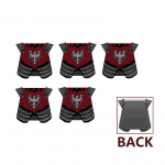 MOC Keskaja Punane L&otilde;vi Must Kotkas Loss S&otilde;dur R&uuml;&uuml;tel Hobuse Seljas Ehitusklots S&otilde;jav&auml;elane Figuur Vest Soomus Lipp M&auml;nguasi Kingitus B036