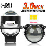 2TK 3-tollist Bi LED projektoriga esitulede l&auml;&auml;tse pirnid Hella LED-tulede jaoks Projektor 40000LM 120W dioodiga esituli Auto tarvikud