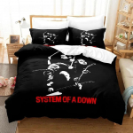 System Of A Down Voodipesukomplekt &Uuml;heinimese Twin T&auml;iskasvanu Queen King Suurusega Voodikomplekt T&auml;iskasvanud Poiste Magamistoa Tekikoti Komplektid 3D EU single(135x200cm)