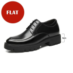 Suvised naturaalsest nahast v&auml;ljal&otilde;igetega meeste liftikud platvormkontsaga 8cm/10cm k&otilde;rgendusega kingad Meeste pidulikud kingad 42 black