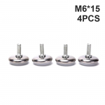 4tk M6 M8 15/20/25Mm reguleeritavad terasest m&ouml;&ouml;blijalad libisemisvastane aluslaud M6*15