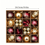 42-osaline j&otilde;ulukaunistuste komplekt - K&auml;sitsi maalitud piparkoogimehed, lumehelbed ja puud punases, rohelises ja kuldses - Ideaalne p&uuml;hadepuu kaunistamiseks 42pcs