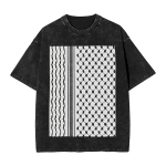 Palestiina Kufiya Kuffiyeh T-s&auml;rk Suvi Y2K Retro T-s&auml;rgid Vabaaja Moodne T-s&auml;rk Meestele L&uuml;hikeste Varrukatega Tr&uuml;kitud R&otilde;ivad M white
