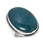 Neon Blue Apatite Gemstone Handmade 925 Sterling Silver Jewelry Ring Size 7 m1k77