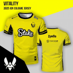 Team Vitality Esports Club &Uuml;likool 2025 IEM Cologne S&auml;rk CSGO Pro League Major Treeningvorm Unisex Uus Kollane T-s&auml;rk L