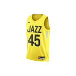 Nike NBA meeskonnav&auml;rvide logotr&uuml;kiga s&auml;rk-top f&auml;nniversioon 22-23 hooaeg Mitchell Nr. 45 Unisex Toppi Kollane DN2024-729 M