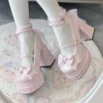Moodne Vibu Naiste Kontsaga Sandaalid Platvorm Mary Jane Kingad Naine Suvi 2025 Trend Lolita Elegantne Kleit Paksude Kontsadega Kingad Naiste Jalan&otilde;ud 34 roosa