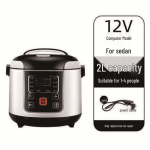 Multifunktsionaalne elektriline riisipliit autole, 12V/24V, t&auml;iuslik ises&otilde;idureisideks