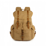 Retro pestud l&otilde;uendist seljakott nahast detailidega v&auml;lispordiks 45cm Height, 32cm Width, 19cm Depth khaki