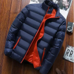 Meeste s&uuml;gise varajase talve mantlid polsterdatud jakk Meestele Mantel soojad riided Meeste Parka vabaaja &otilde;hukesed jakid Asian 6XL tumesinine v&auml;rv