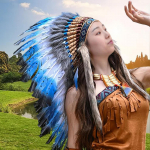 Indian Feather Headdress Hair Band Headband for Festival Dress up Show