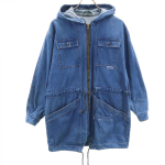 DEMOS 90s Old Denim Jacket 34 Wash blue Parker Men's Used blue