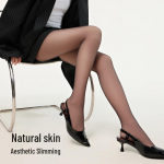 Women's Thermal Black Sheer Tights One Size No Velvet (15-25&deg;C)