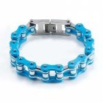 Punk Meeste Oranž Jalgratta K&auml;ev&otilde;ru Must Mootorrattaketi K&auml;ev&otilde;ru Meestele Naistele Roostevabast Terasest Biker Randme Ehted 21.5cm sinine